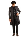 Men's Indo-Western Waistcoat Sherwani Trouser Set