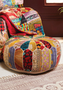 Vintage Kantha Pouffe